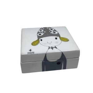 Tozai Home Chiratorn Chirapravati Palais de Baan Mor Ceramic Trinket Box 4x4x2